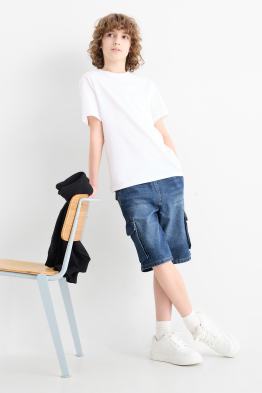 Confezione da 2 - bermuda in jeans cargo