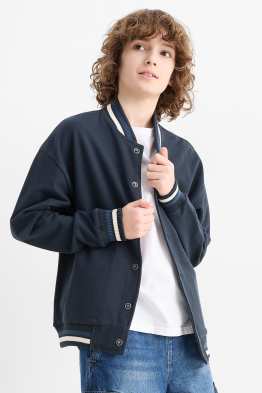 Skater - giacca stile college - tessuto tramato