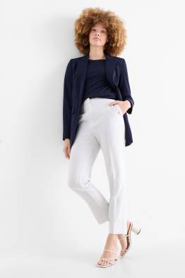 Spodnie materiałowe - wysoki stan - tapered fit