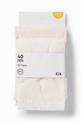 Multipack 2er - Blume - Feinstrumpfhose - 40 DEN