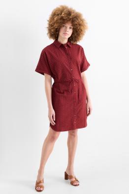 Robe-chemisier - broderie anglaise