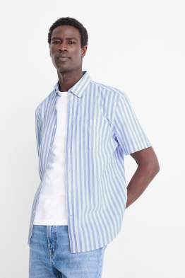Overhemd - regular fit - button down - gestreept