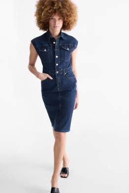Vestito a camicia in jeans