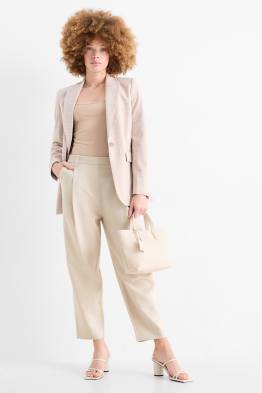 Pantalon de toile - high waist - tapered fit