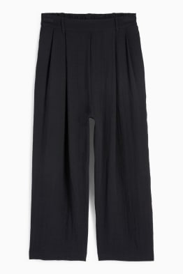 Pantaloni di stoffa - vita alta - gamba larga