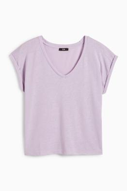 T-shirt à col V - regular fit