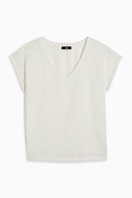 T-Shirt mit V-Ausschnitt - Regular Fit