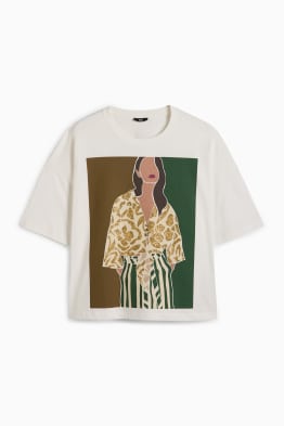 T-shirt con strass - oversize