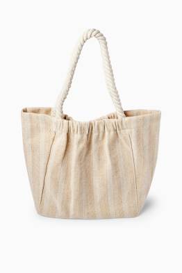 Velká kabelka shopper - pruhovaná
