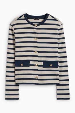 Sudadera con botones - de rayas