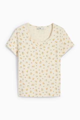 Camiseta de manga corta - de flores