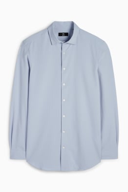 Business-overhemd - slim fit - cut away - met structuur