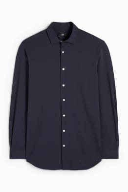 Business-overhemd - slim fit - cut away - met structuur
