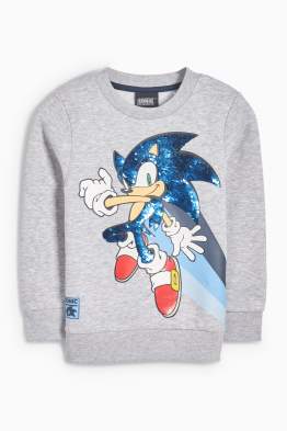 Sonic - sweat en molleton - effet brillant