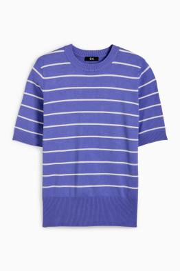 Jersey de punto - manga corta - de rayas