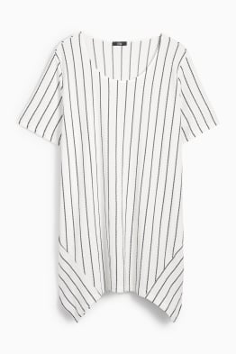 T-shirt - a righe - tessuto tramato