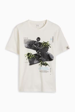 Skateboard and spiderweb - short sleeve T-shirt
