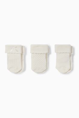 Multipack 3 perechi - șosete nou-născuți - structurate