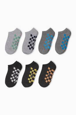 Pack de 7 - calcetines tobilleros - de cuadros