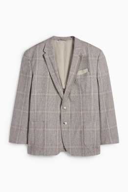 Veste de costume - regular fit - extensible - à carreaux