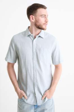 Camicia - regular fit - collo all'italiana