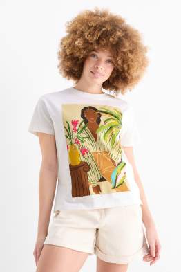 T-shirt with rhinestones - regular fit