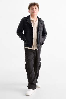 Cargohose - Leinen-Mix