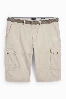 Cargo-bermuda met riem