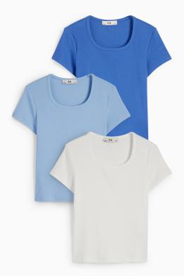 Multipack 3 buc. - tricou cu mânecă scurtă - reiat