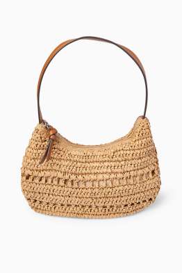 Stroh-Schultertasche