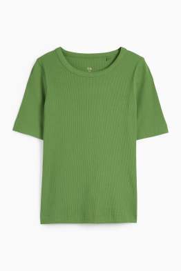 T-shirt basic - slim fit - w prążki