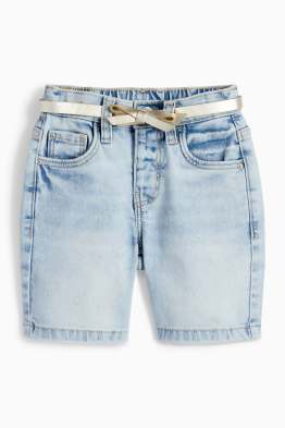 Bermuda di jeans con cintura - LYCRA®