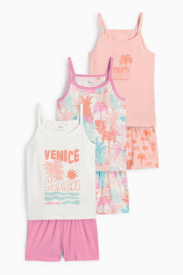 Multipack 2er - Tropen - Shorty-Pyjama - 4 teilig
