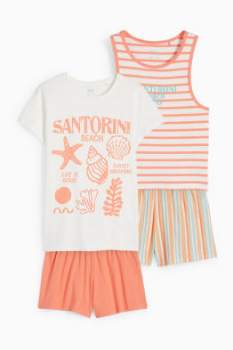 Multipack 2er - Meerestiere - Shorty-Pyjama - 4 teilig