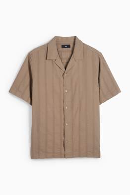 Košile - regular fit - klopový límec - strukturovaná