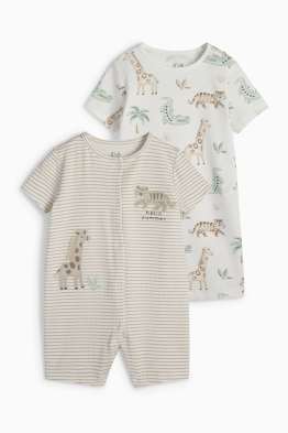 Paquet de 2 - animals salvatges - pijama per a nadó