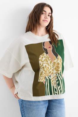T-shirt con strass - oversize
