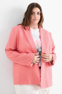 Blazer lungo - relaxed fit - misto lino