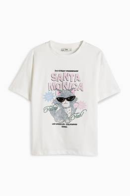 Gato - camiseta de manga corta