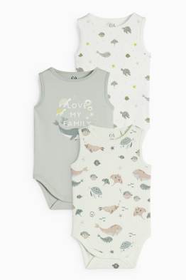 Multipack of 3 - sea creatures - baby bodysuit