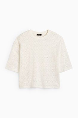 T-shirt - broderie anglaise