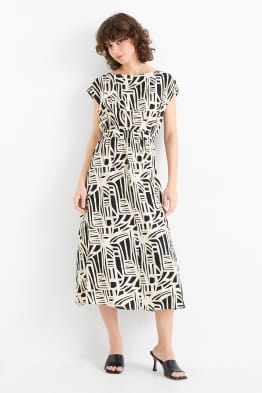 Fit & Flare Kleid - gemustert