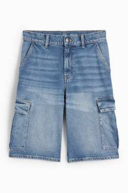 Bermuda cargo di jeans