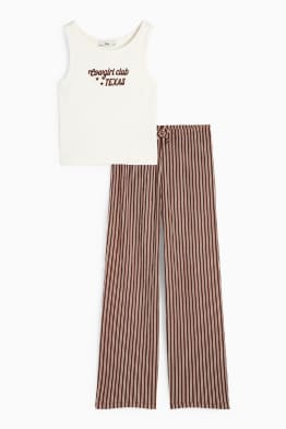 Texas - set - top en broek van jersey - 2-delig - met structuur