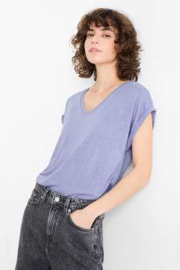T-shirt met V-hals - regular fit