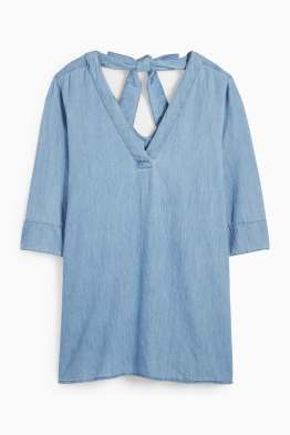 Vestito a tunica di jeans