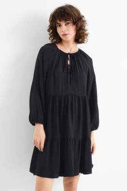 Robe évasée en viscose