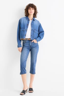 Capri jeans con cinturón - mid waist