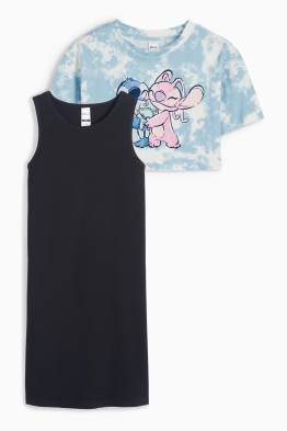 Lilo & Stitch - conjunto - camiseta de manga corta y vestido - 2 prendas