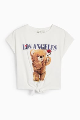Bär - Kurzarmshirt mit Knotendetail